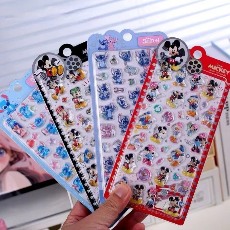 

Disney Anime Minnie Mickey 3D Puffy Bubble Stickers Crystal Decal Cute Cartoon Diy Scrapbook Phone Stationery Sticker Decoration