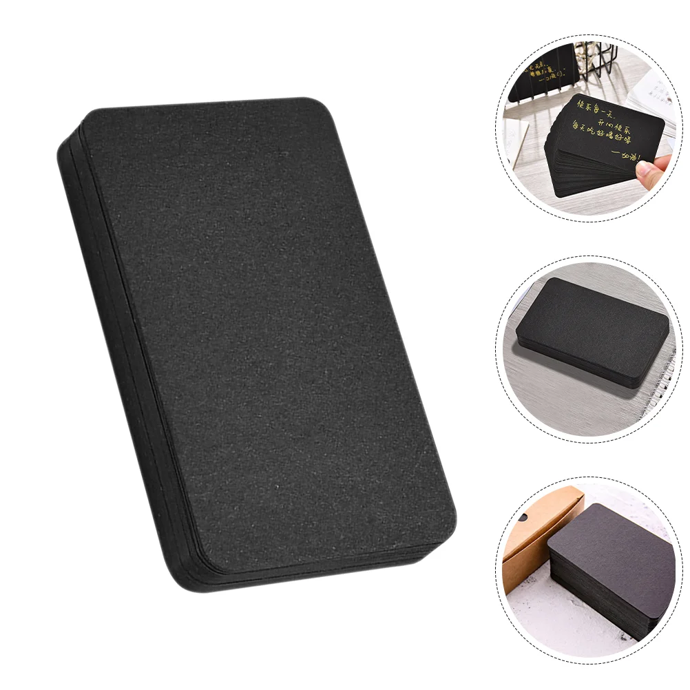 100 Uds tarjetas de visita en blanco espacios en blanco negros jugando escribir en la palabra Mini Flashcards Index