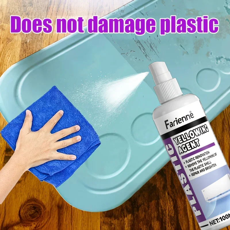 رذاذ إزالة اصفرار البلاستيك 100 مللي مرمم بلاستيك السيارة العالمي PVC منضدية تجديد وكيل ترميم غير تالف #3