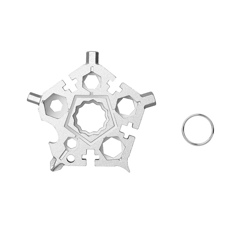 23 in 1 Pentagono multifunzione fiocco di neve interno chiave a sei angoli strumento cacciavite EDC esterno strumento combinato per bicicletta