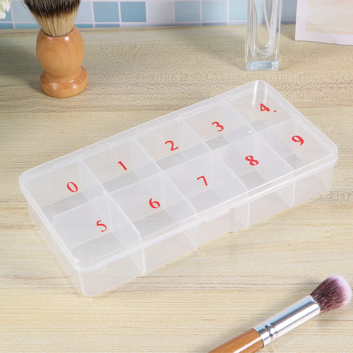 3 Pcs Digital Standard Nail Storage Box Boxes Supplies Container Case Earrings