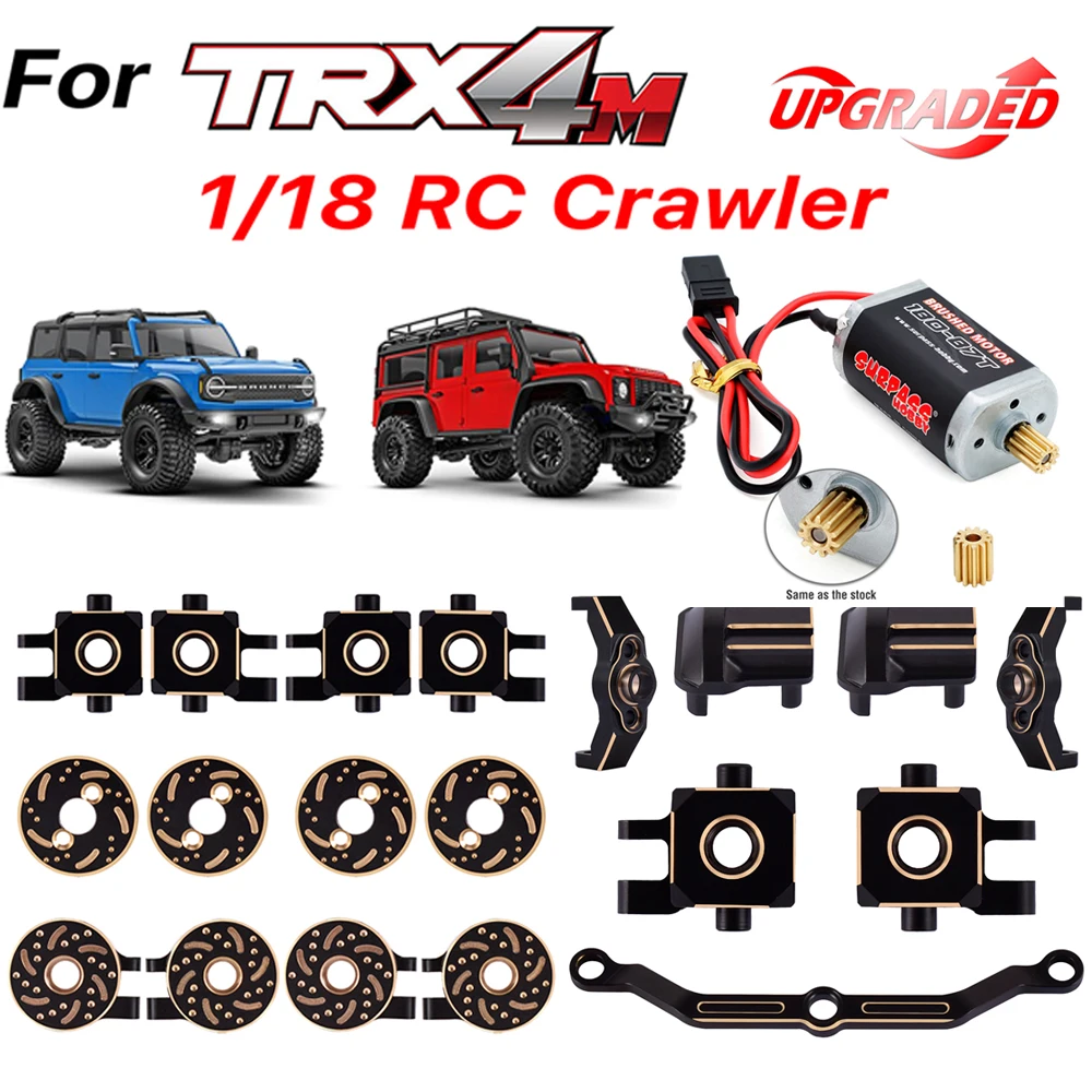 9imod For TRX4M Upgrades Motor Servo Mount Steering Link 25t Servo Horn Servo Bracket Metal Parts  For Traxxas TRX4M 1/18 RC Car