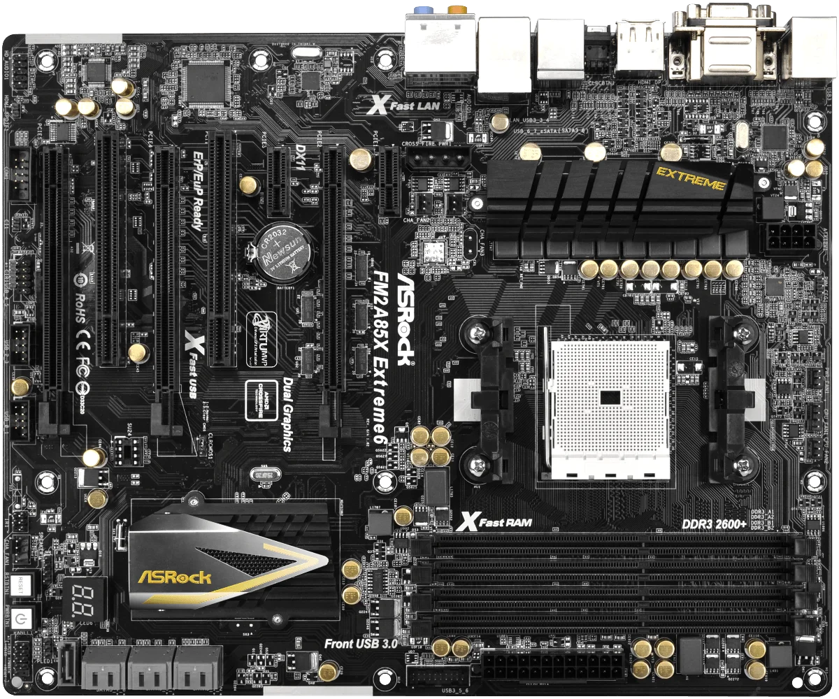 ASRock FM2A85X Extreme6 Motherboard AMD A85X Socket FM2 DDR3 64GB support A10 AD5700 AD640 AD6320 AD560 AD630B AD4000 cpu