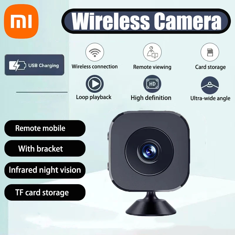 Mini cámara Xiaomi inalámbrica con Wifi, monitor de seguridad Hd, protección remota, versión nocturna, videocámara inteligente para el hogar