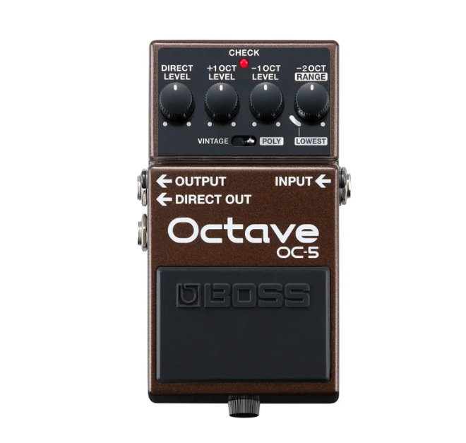 Boss OC-5 octave pedal poly mode for chord playing Newly developed tracking technology for more accurate response