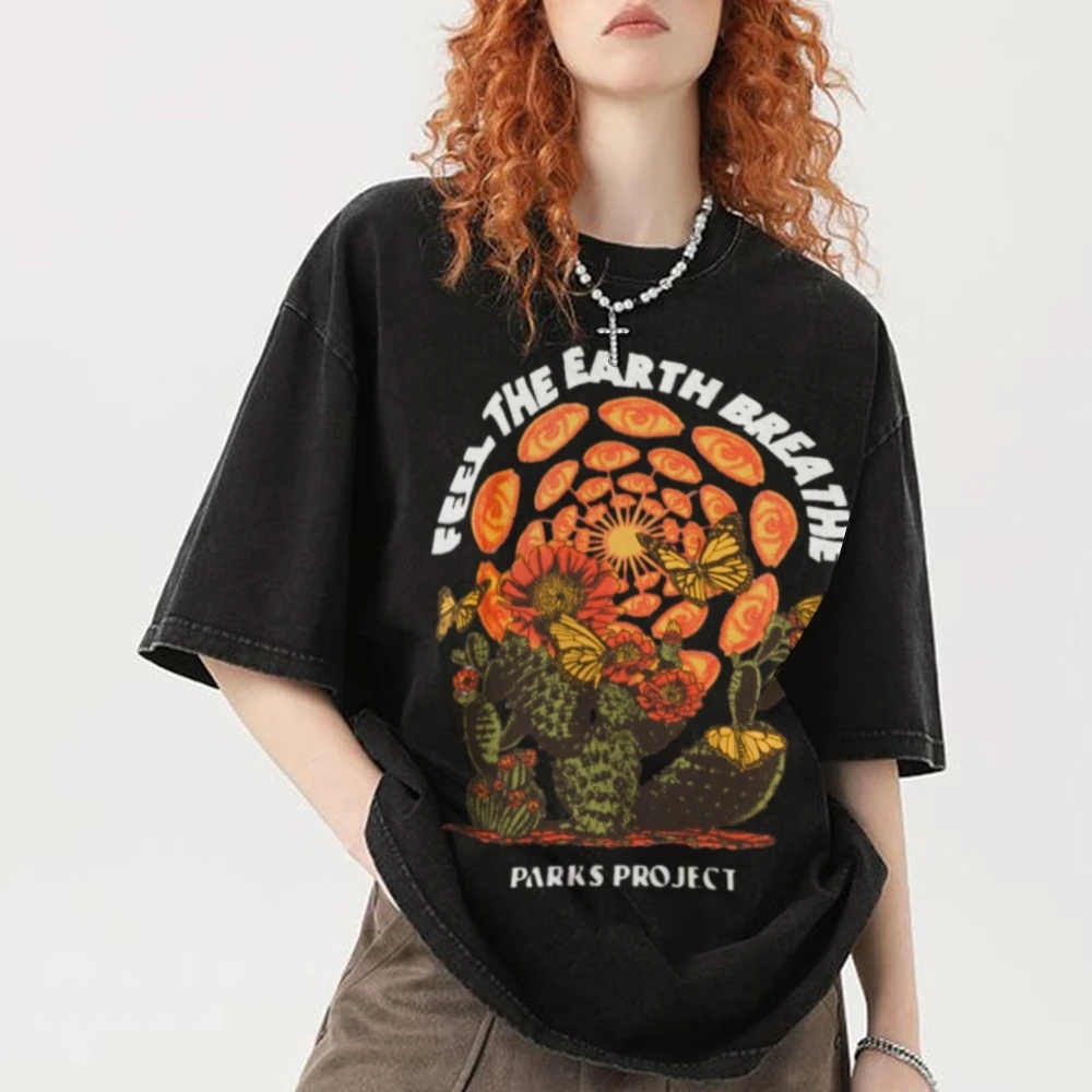 European and American Fashion Brand T-shirt Woman Graphic Print Short Sleeve Unisex Oversized Luxury Brand Tshirt