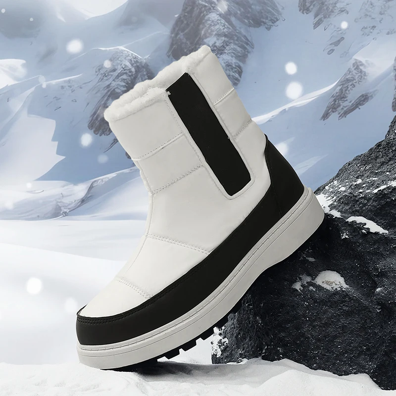 

Новые зимние ботинки, женская противоскользящая хлопковая обувь на толстой подошве с мягкой подкладкой, теплые хлопковые ботинки