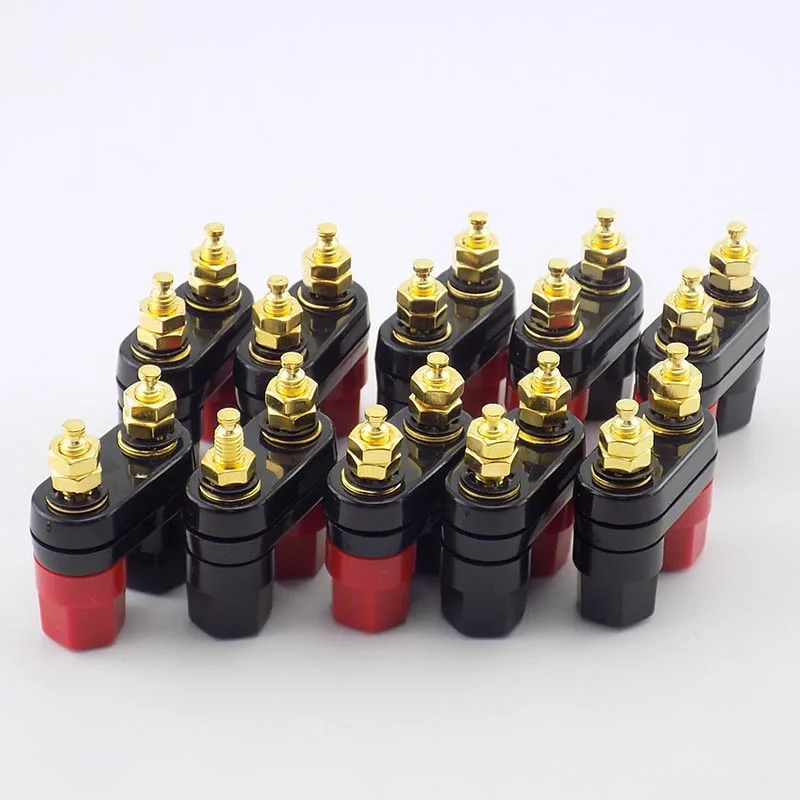 Fiches Rouges et Noires pour Couple Politiquement Fiches pour Touristes, Connecteur d'Amplificateur, Haut-Parleur, Adaptateur DIY L19, 4mm