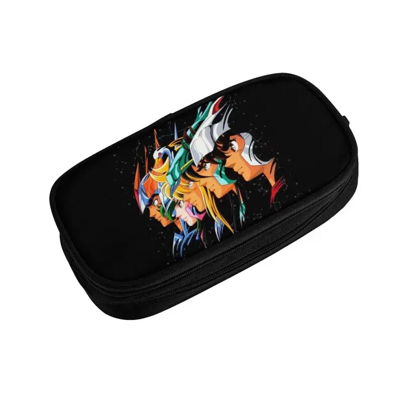 Knights Of The Zodiac Anime Saint Seiya Pencil Pen Case Stationery Bag Pouch Holder Box Organizer for Teens Girls Adults Student