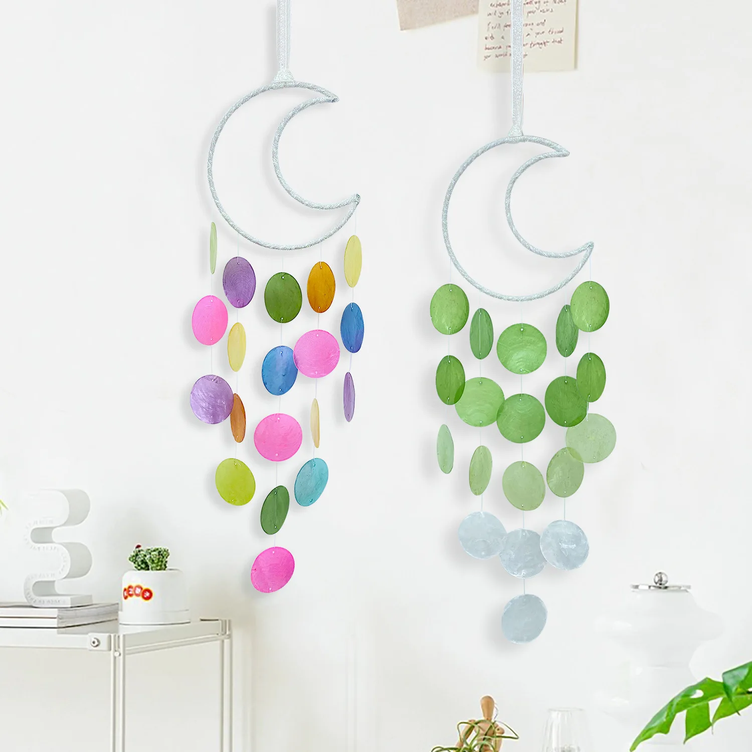 

New Natural Shell Wind Chime Wall Hanging Pendant for Bedrooms Windows Balconies Gardens Decoration Kids Nursery