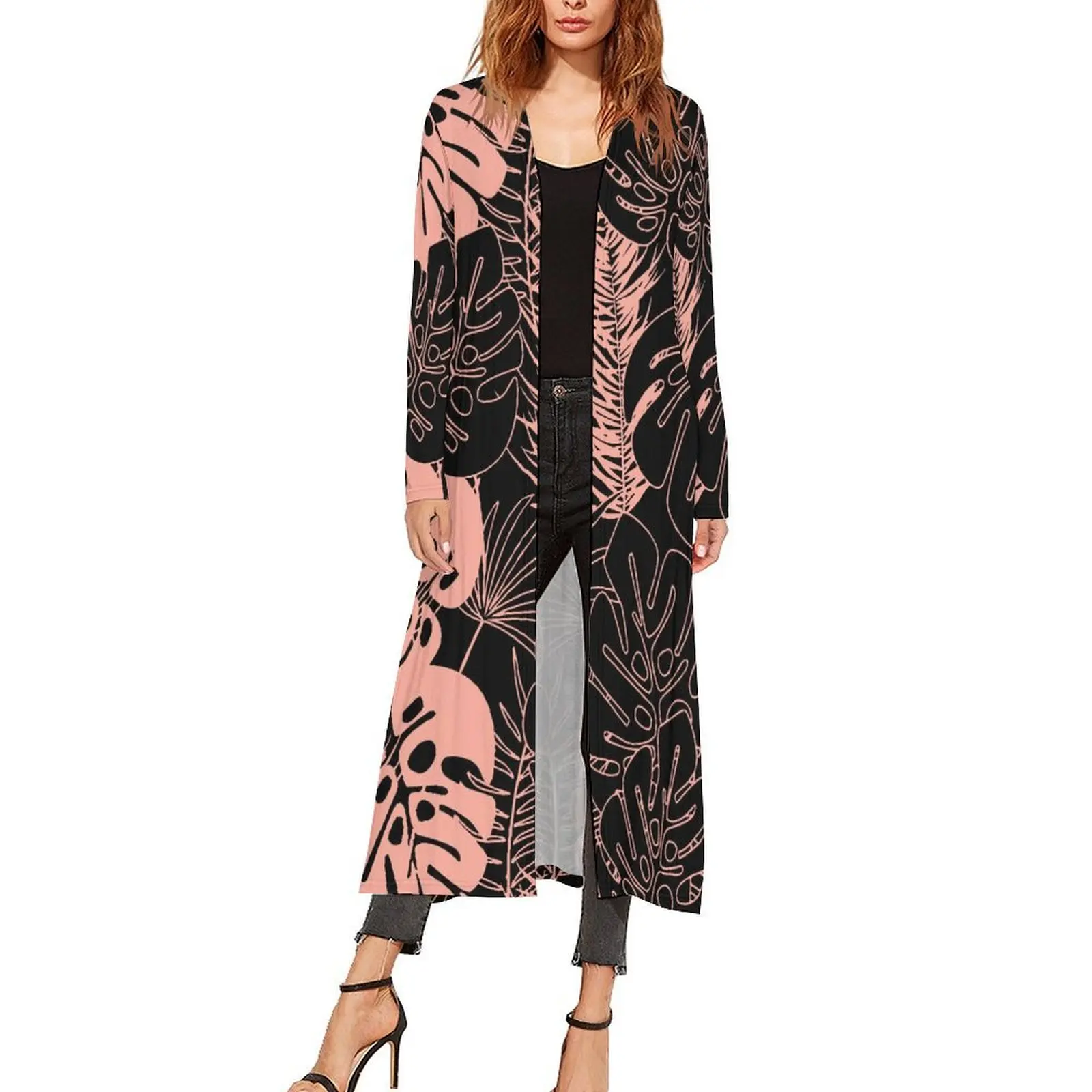 Samoa Island Club Fashion Women'S Custom Vintage Print Polynesian Women'S Long-Sleeved Coat Daily Commuter Wear New Fall Fashion