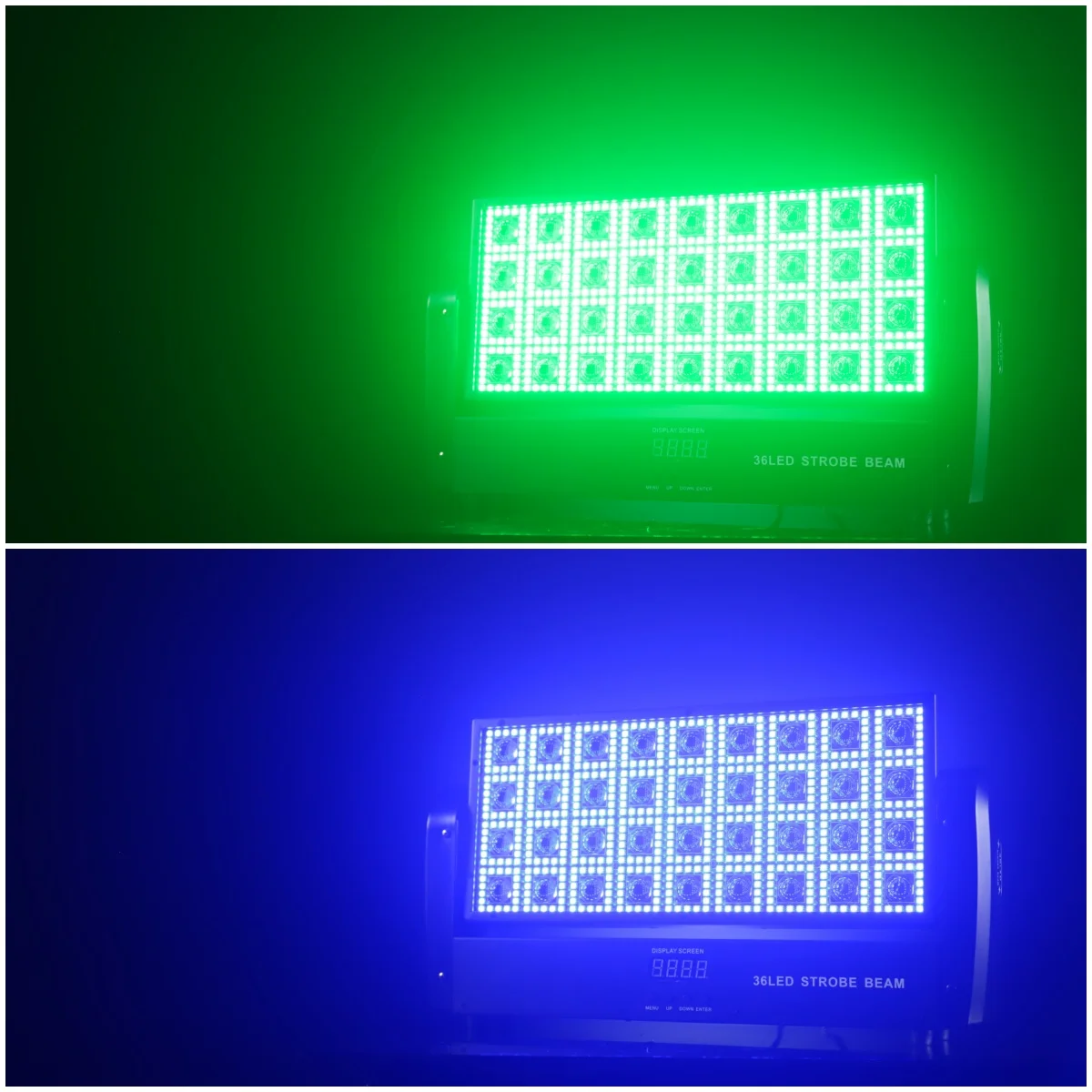 200W Swingable LED Strobe Light Colorful Mixed Pattern Program RGB DMX512 Bright Running Washer Lighting for DJ Party Bar Disco