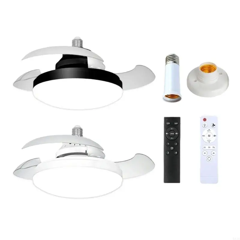 

581E Convenient Installation 48W LED Ceiling Light Practical Fan Light Plastic E27 LED Bulb Fan for Office Commercial Use