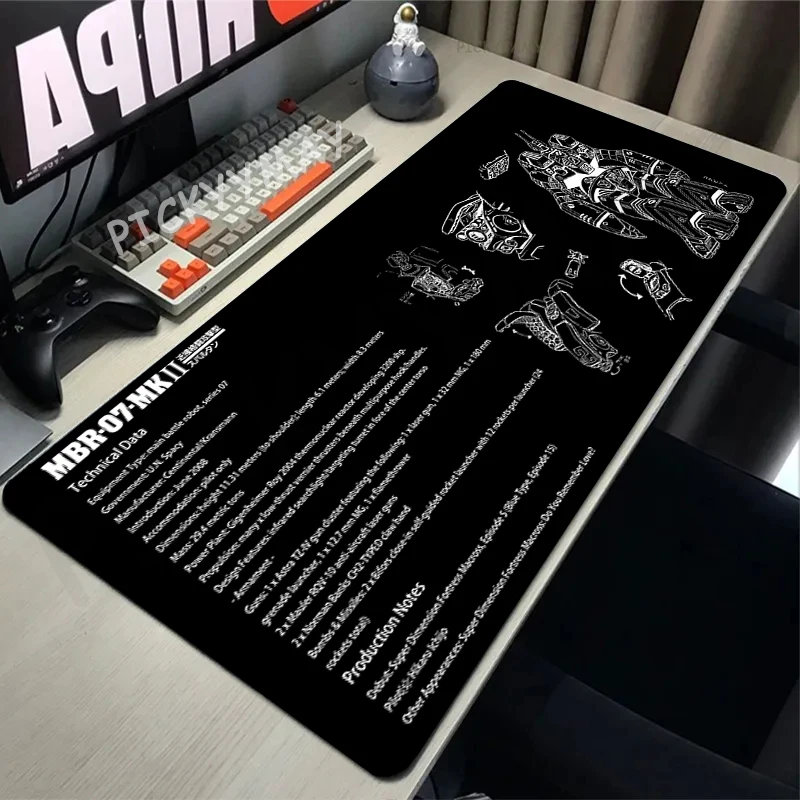 Gamer Mousepad Design Scheme Diagram Mouse Pad Aerocraft Large Mouse Mat 50x100cm Natural Rubber Desk Rug PC Desk Mats