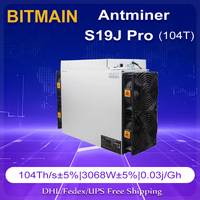 Bitmain Antminer S19JPRO 104T 100T 96T ASIC Crypto Mining S19j Pro SHA256 Algorithm 3068W With PSU