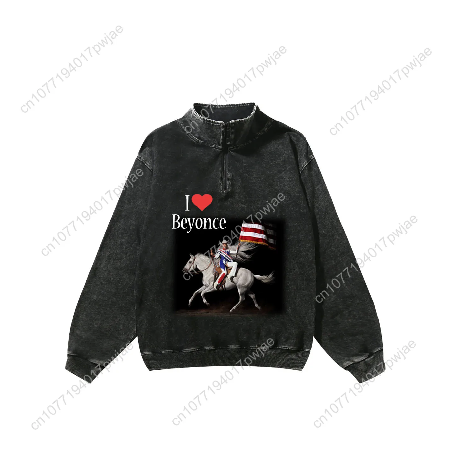 Beyonce Rock Cowboy Carter Custom Retro Sweatshirt Mans Womans Half Zipper Vintage Sweat Shirt Photo Custom Made Tops