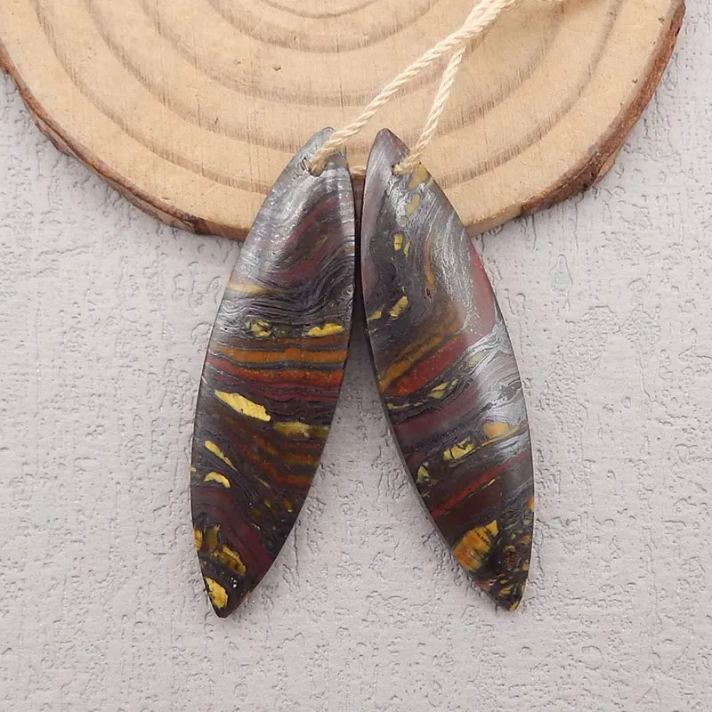 Natural Stone Iron Tiger Eye Earring Beads for Women,Semi-Precious Stones Earring Beads for Jewelry Making