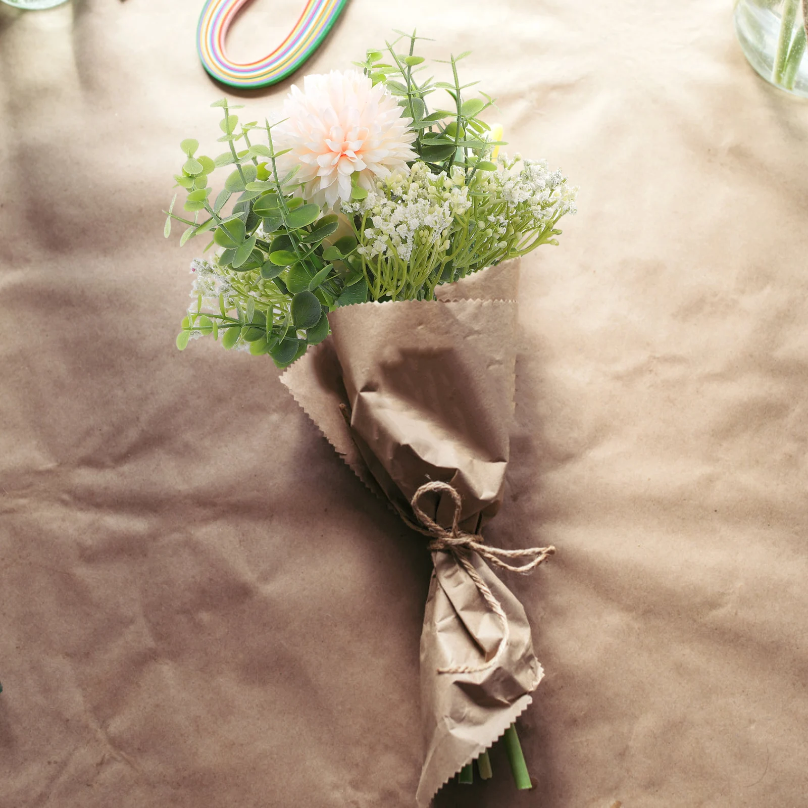 

Artificial Flower Bouquet Realistic Wedding Bridal Party Photo Prop Decor Vivid Simulated Silk Flowers Home Fake Plant