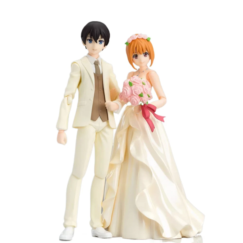 

In Stock 100% Genuine Max Factory Figma EX-46 BRIDEGROOM EX-47 BRIDE PVC Action Anime Figure Model Toys Collection Doll Gift