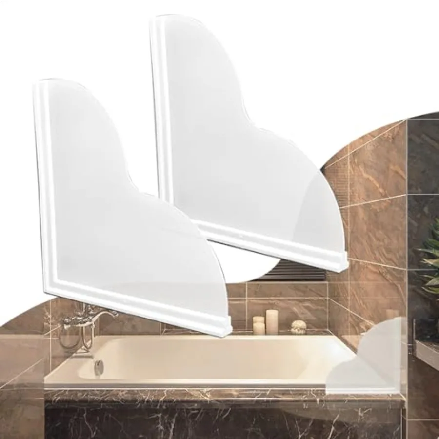

Shower Splash Guard Kit Large Splash Guards for Bathtub Waterproof SelfAdhesive Shower Corner Guards to Keep Water in Shower or