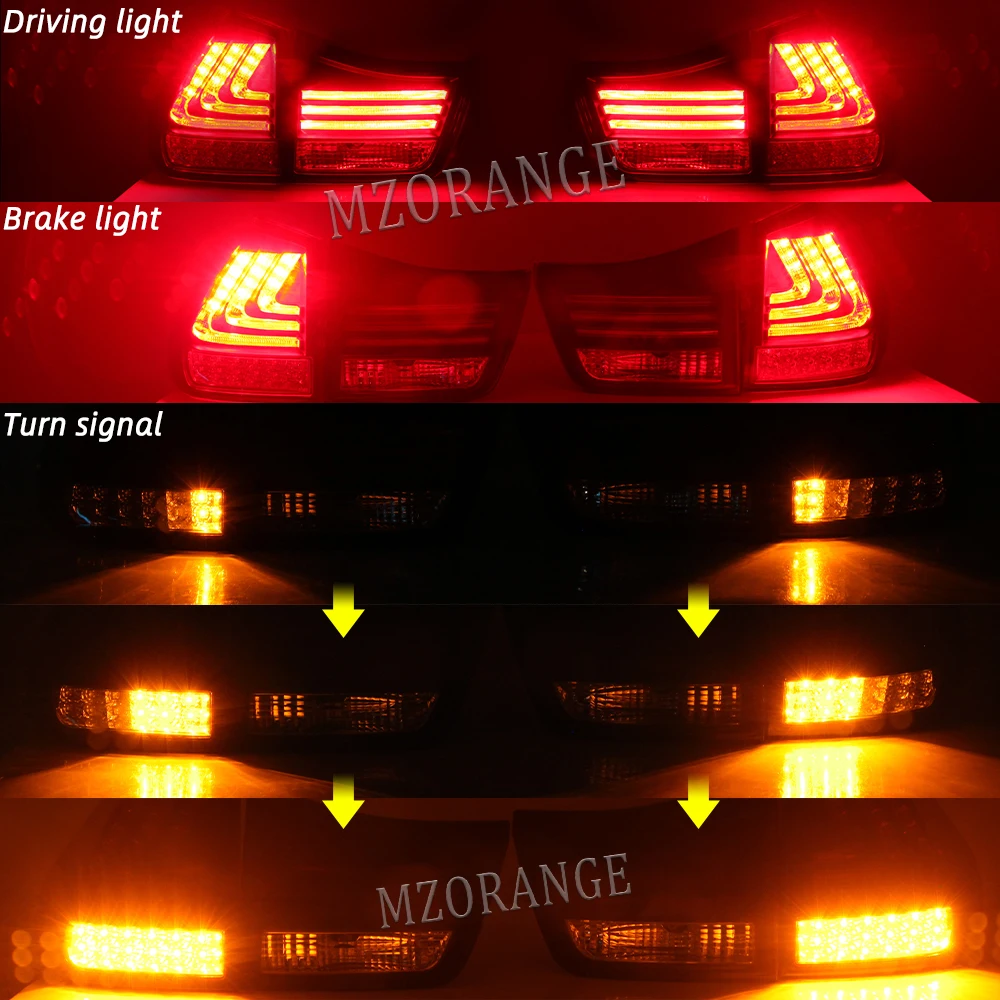 1Set LED Rear Tail Light For Lexus RX350 2004 2005 2006 2007 2008 2009 Turn Signal Brake Lamp Red Shell Car Accessories