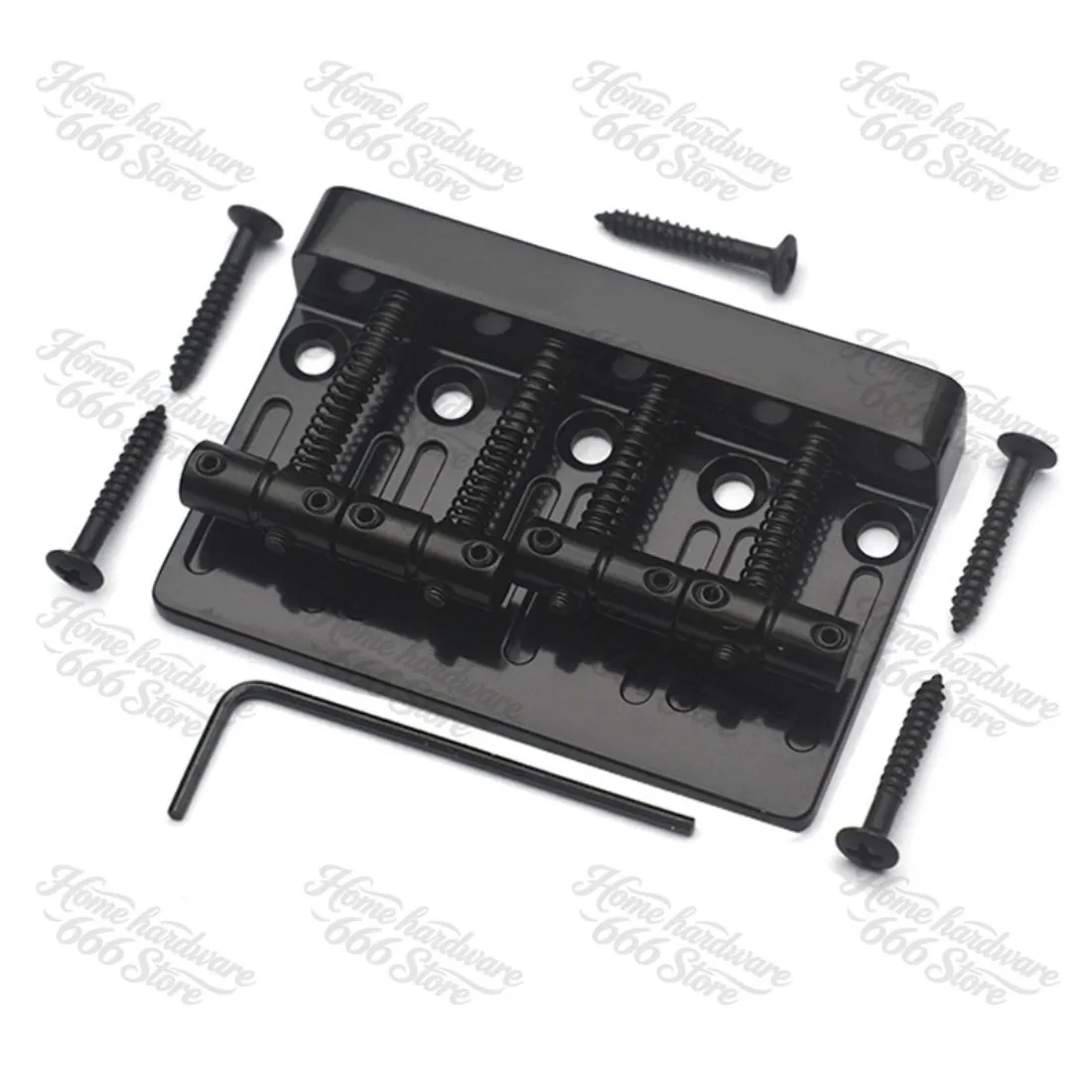 Four-string 4-string Electric Bass Bridge Zinc Alloy Bass Bridge 79.5 * 53MM Guitar Accessories Pull String Plate Black