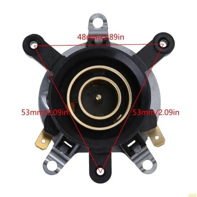 A0NC ทดแทน AC 250V 13A ควบคุมอุณหภูมิ Kettle เทอร์โมสตัทซ็อกเก็ตฐานด้านบน