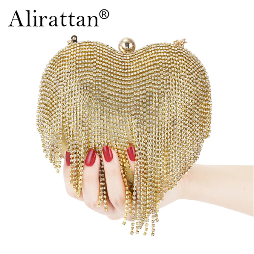 Alirattan Diamond Evening Bags for Women Ladies Handbag 2025 New Banquet Party Versatile Dress Clutch Bolsa Feminina