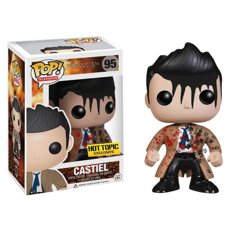 Funko POP TV Supernatural Join the Hunt Sam 93# Dean 94# Castiel 95# Crowley 200# Hot Topic Exclusive VINYL Figure Model Toys