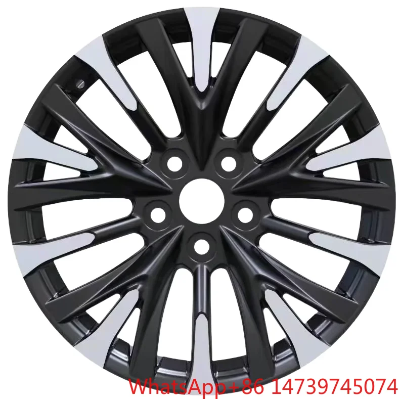 19x7.0J 5 Hole Black Machine Face Alloy Car Wheels, PCD 5x120 CB 60 ET 40, Passenger Car Replacement Rims