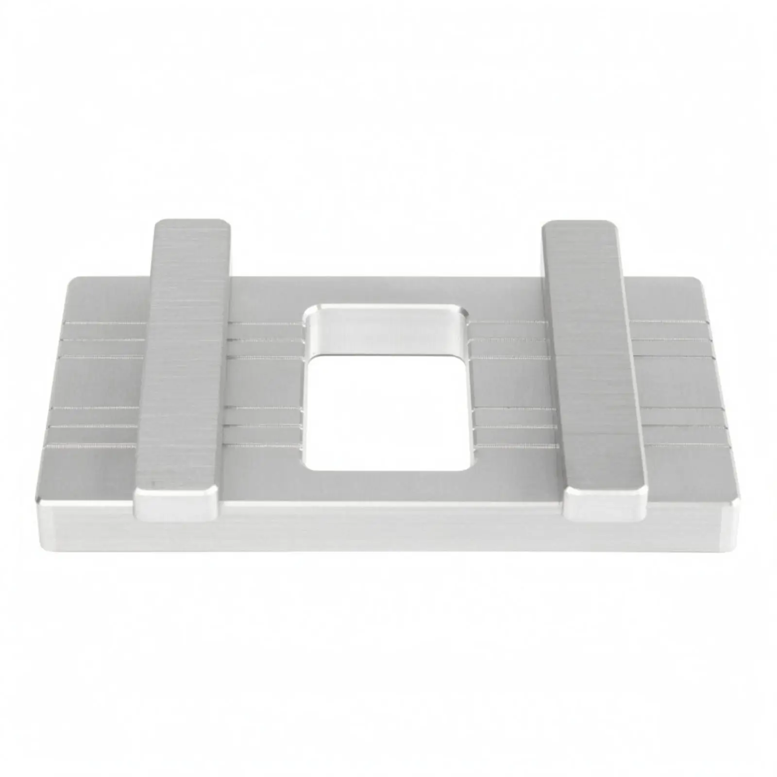 Docking Plate Silver Finish Rectangular Aluminum Plate Double-Sided Slot