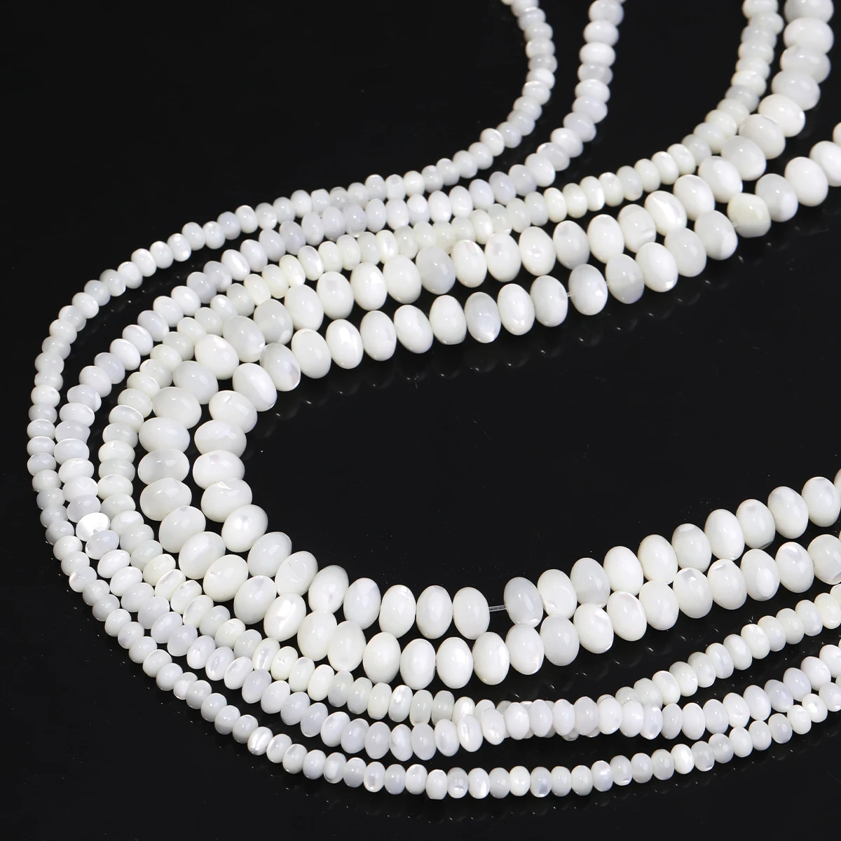 

Natural White Pearl Mother of Pearl Abacus Shell Beads Loose Beads for DIY Jewelry Making Bracelet and Necklace Accessories