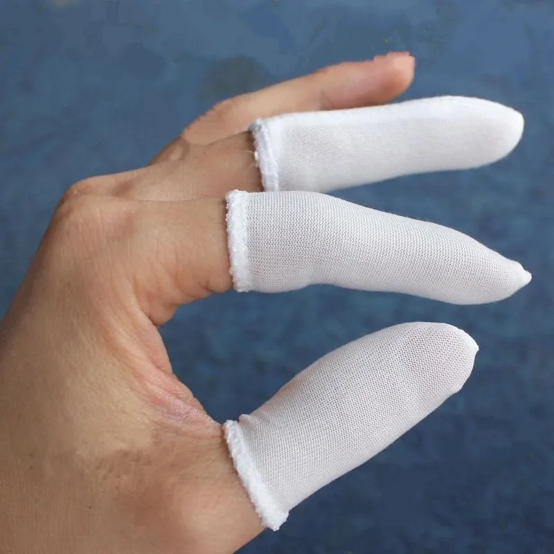 50pcs/pack Disposable Cotton Finger cots Non-slip breathable protection Finger Protectors Extension Gloves Construction tools