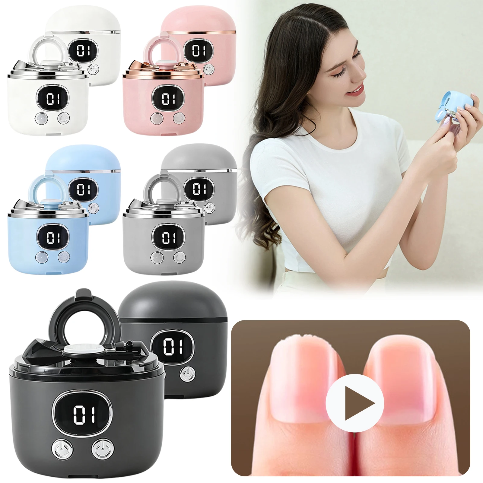 

Модернизированная электрическая машинка для стрижки ногтей с лупой и светодиодной подсветкой, двойные лезвия, 2,5x USB перезаряжаемый инструмент для ухода за ногтями на ногах