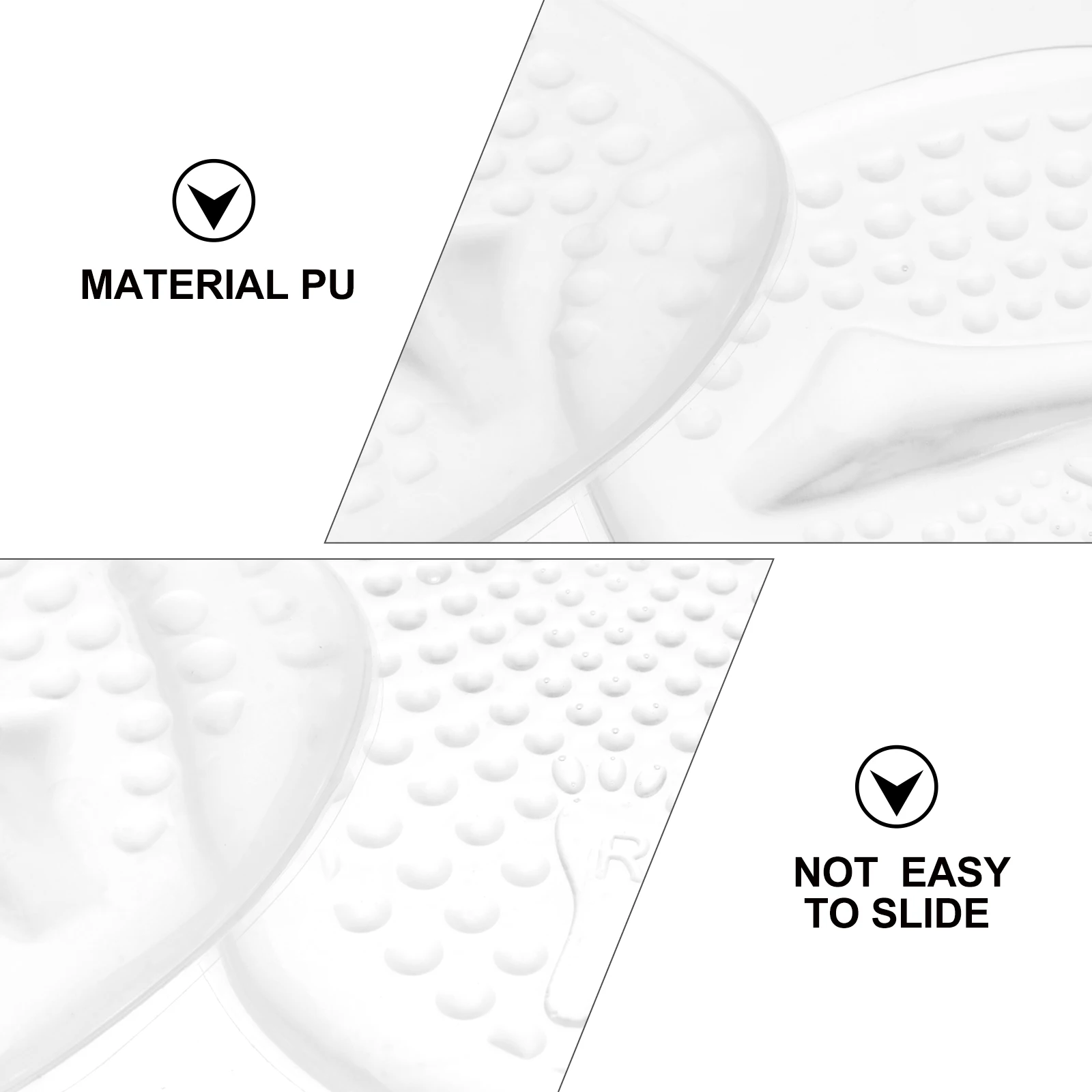 

3 Pairs Non-slip Insoles High Heel Shoes PU Cushions Forefoot Pad Thickened Half Sole Shoe Inserts Arch Support Heel Pain Relief