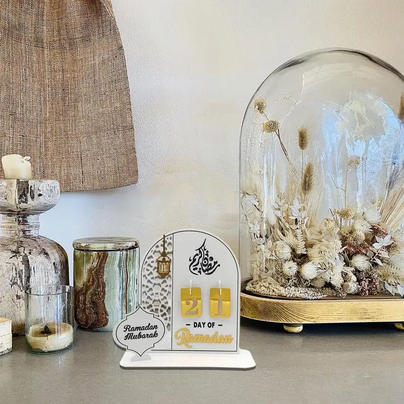 Eid calendario dell'avvento 2024 riutilizzabile festa decorativa calendario Eid ornamento regalo Eid per bambini Eid conto alla rovescia decorazione decorazioni per la casa