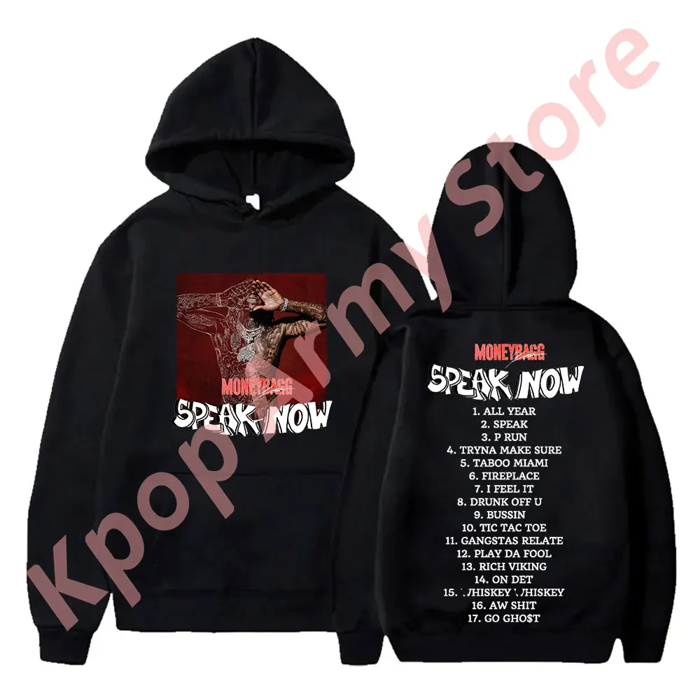 Moneybagg Yo Speak Now Tracklist Merch Hoodies Winter Women Men Fashion Casual HipHop Style Long Sleeve Sweatshirts