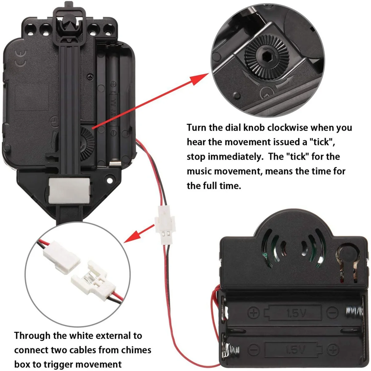 Nuovo quarzo pendolo grilletto orologio movimento carillon Westminster melody meccanismo orologio kit con 3 paia di lancette