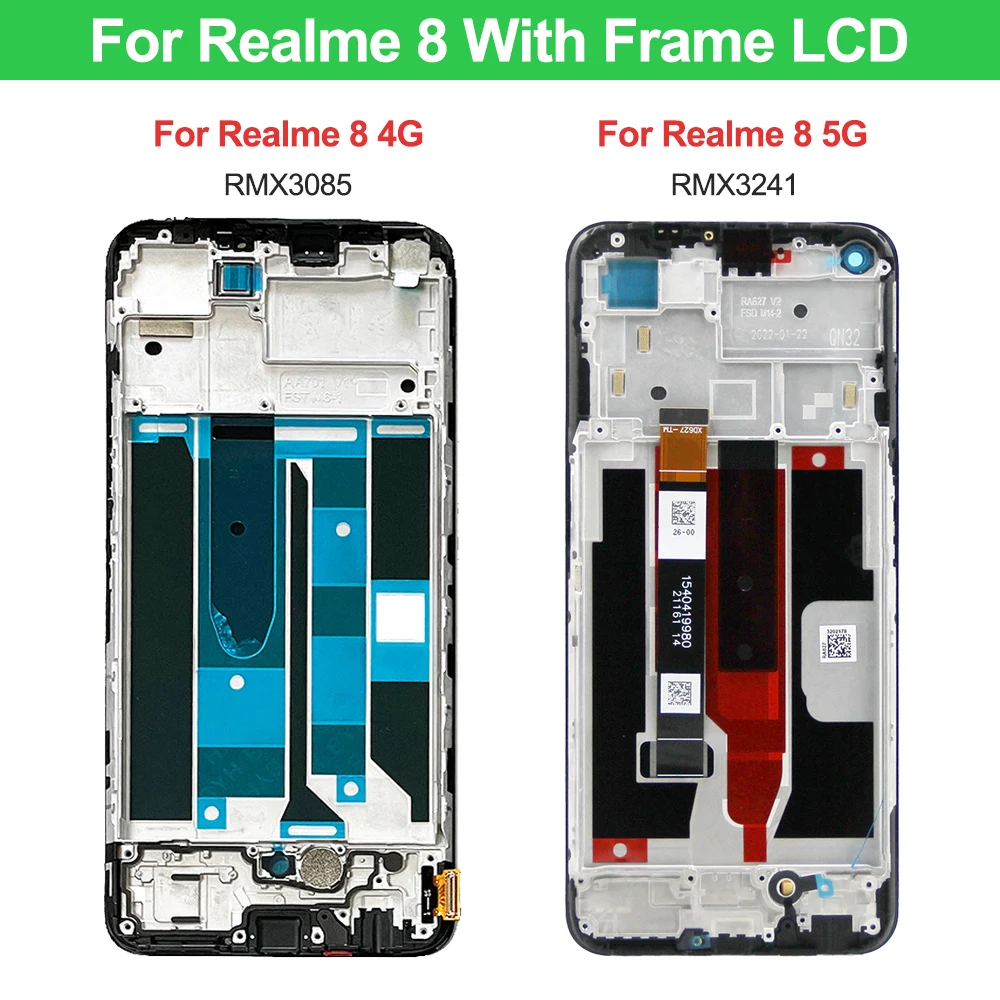 6.5 ''OEM ل ممن لهم Realme 8 5G ل Realme8 5G RMX3241 شاشة الكريستال السائل مجموعة المحولات الرقمية لشاشة تعمل بلمس استبدال