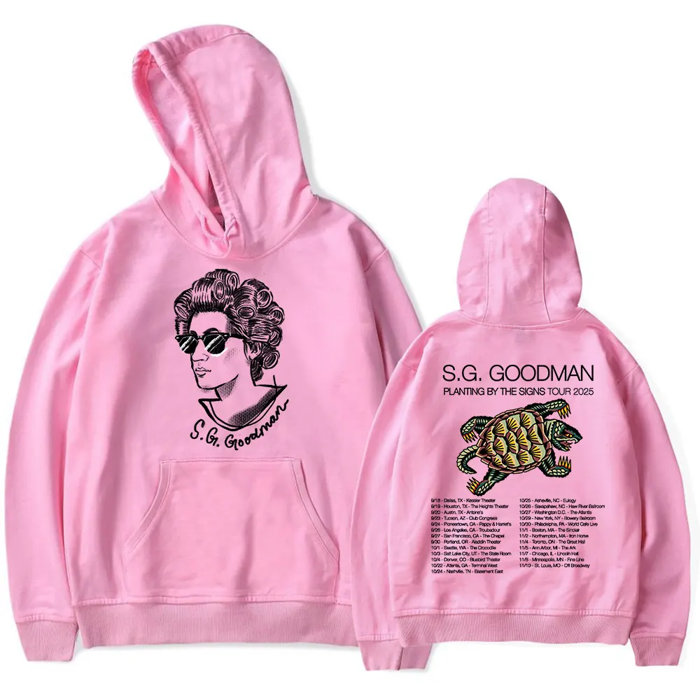 S.G. بلوزات Goodman Planting By The Signs Tour Merch للجنسين بأكمام طويلة، سترات بغطاء للرأس أنيقة مخصصة