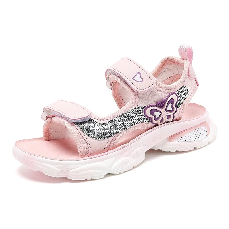 

Children's Casual Sports Sandals Summer New Girl's Princess Sandals Fashion Butterfly Lightweight Kid's Sports Beach Shoe