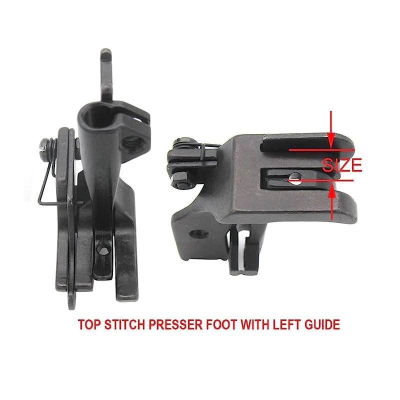 2 zestawy # S585(R + L) Walking stopka dociskowa z lewej i prawej krawędzi przewodnik dla JUKI CONSEW SINGER BROTHER przemysłowa maszyna do szycia