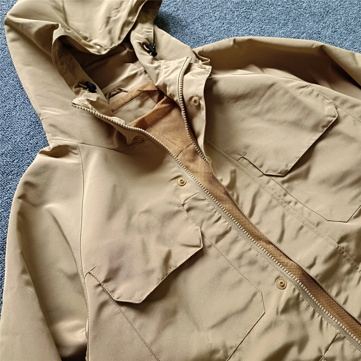 

Мужская водонепроницаемая рабочая одежда свободного покроя на открытом воздухе с несколькими кетами, модное городское пальто с капюшоном на молнии и длинной свегой