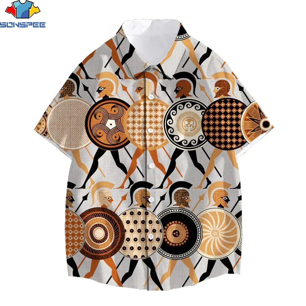 

Sonspee 3d Print Hawaii Shirts Summer Men Women Aloha Shirts Beach Baroque Pattern Holiday Cool Retro New Short Sleeve Shirt Top