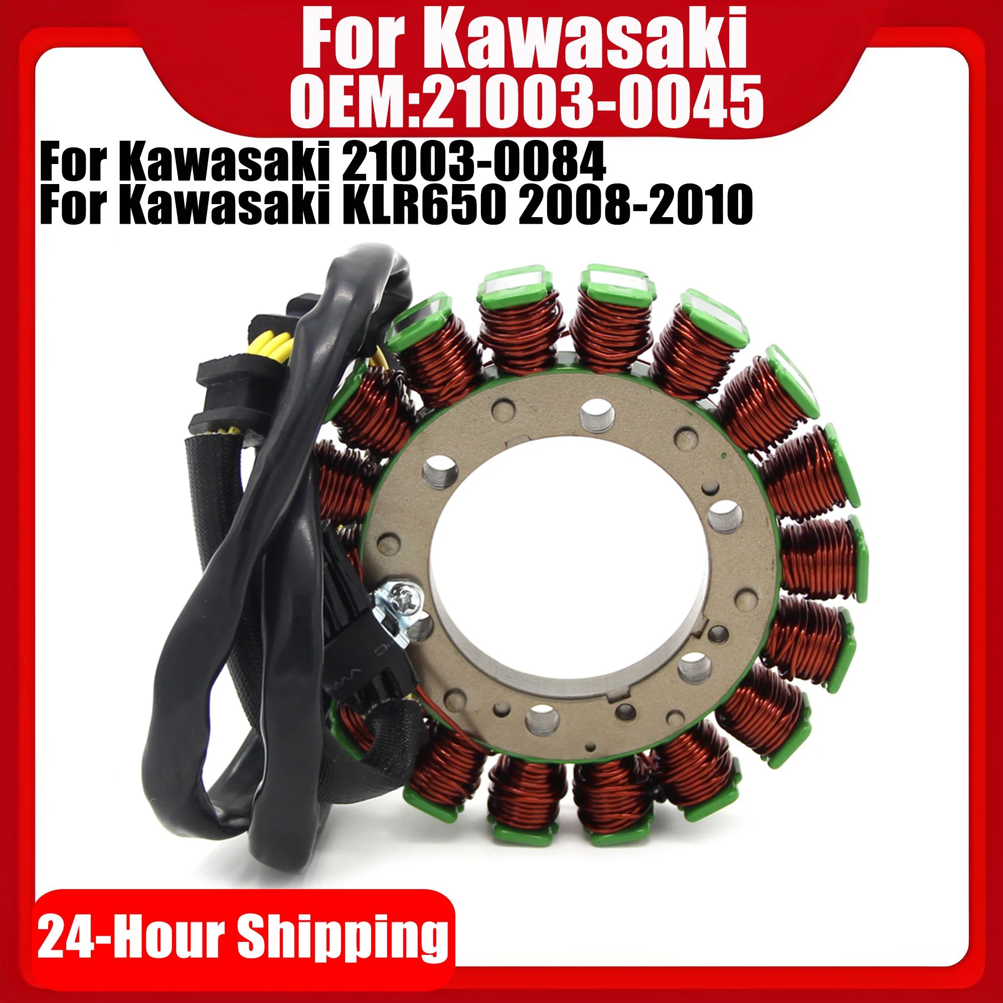 

21003-0045 Motorcycle Magneto Stator Coil For Kawasaki KLR650 2008 2009 2010 21003-0084