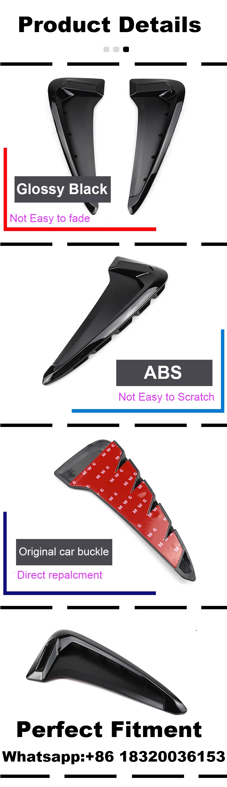 الإعداد المثالي X5 F15 ABS مادة فواقي الهواء باللون الأسود اللامع لسيارات BMW X5 F15 #5