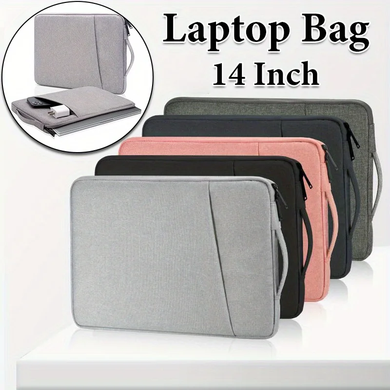 1PC 14 Inch Laptop Bag with Pocket, Multi-use Protective Sleeve for Laptop, Tablet, A4 LED Drawing Board, Business Briefcase