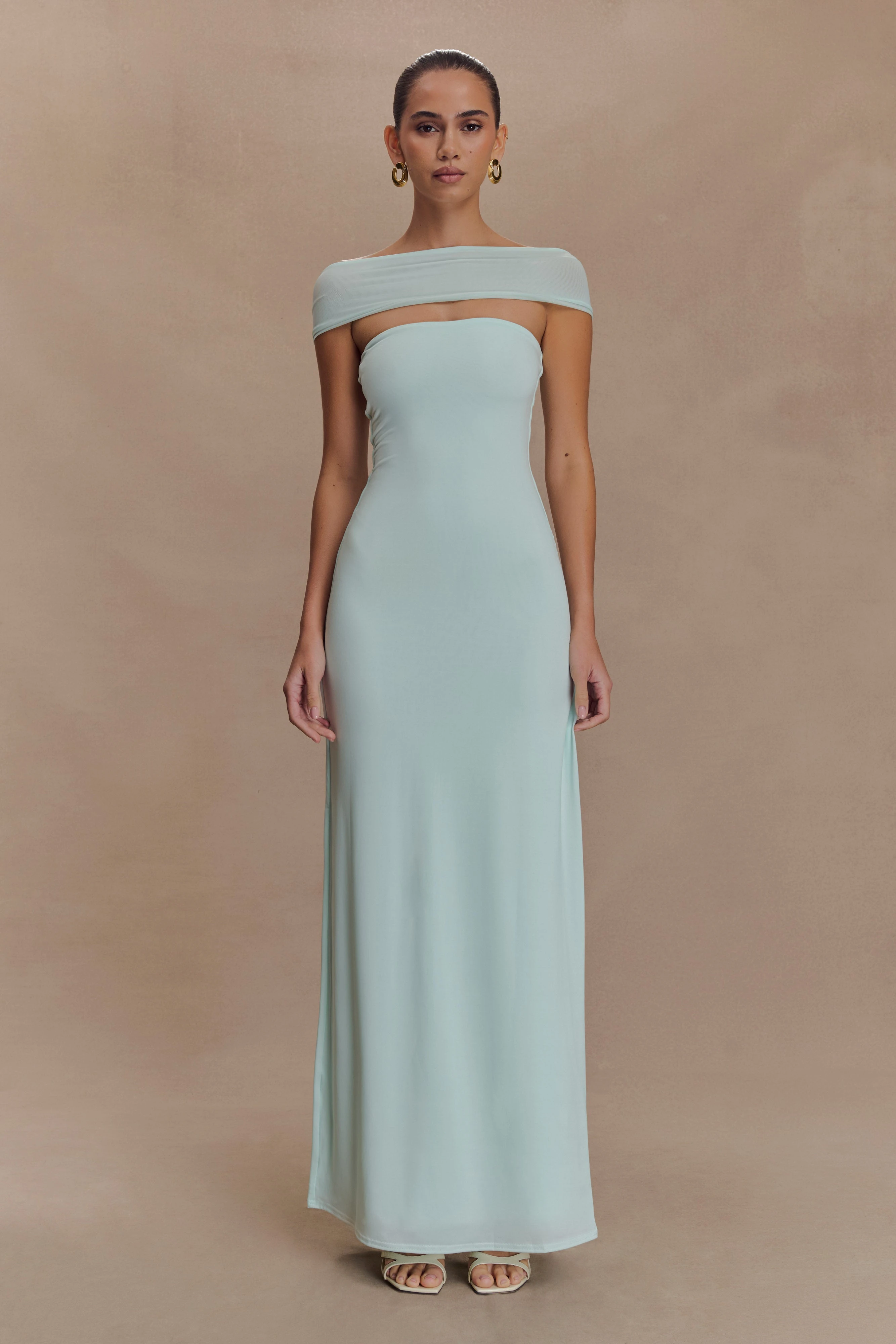 

Sexy high-waisted tight-fitting slit Tight Long Dress solid color off-shoulder bridesmaid dress, fashionable women's strapless s