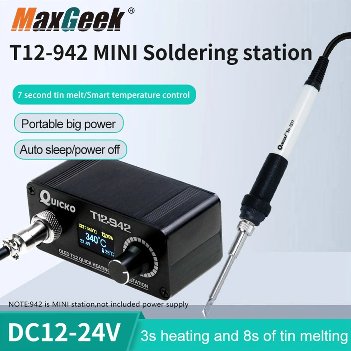 

Maxgeek WY815P 2-In-1 Soldering Station Hot Air Desoldering Station High-Frequency Solder Rework Station Kit