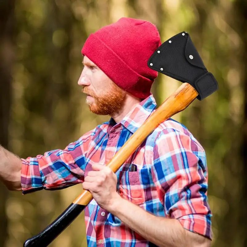Axe pelindung kepala penutup kapak tebal dapat digantung di pinggang dengan gesper logam nilon selubung kapak untuk Aksesori luar ruangan Universal